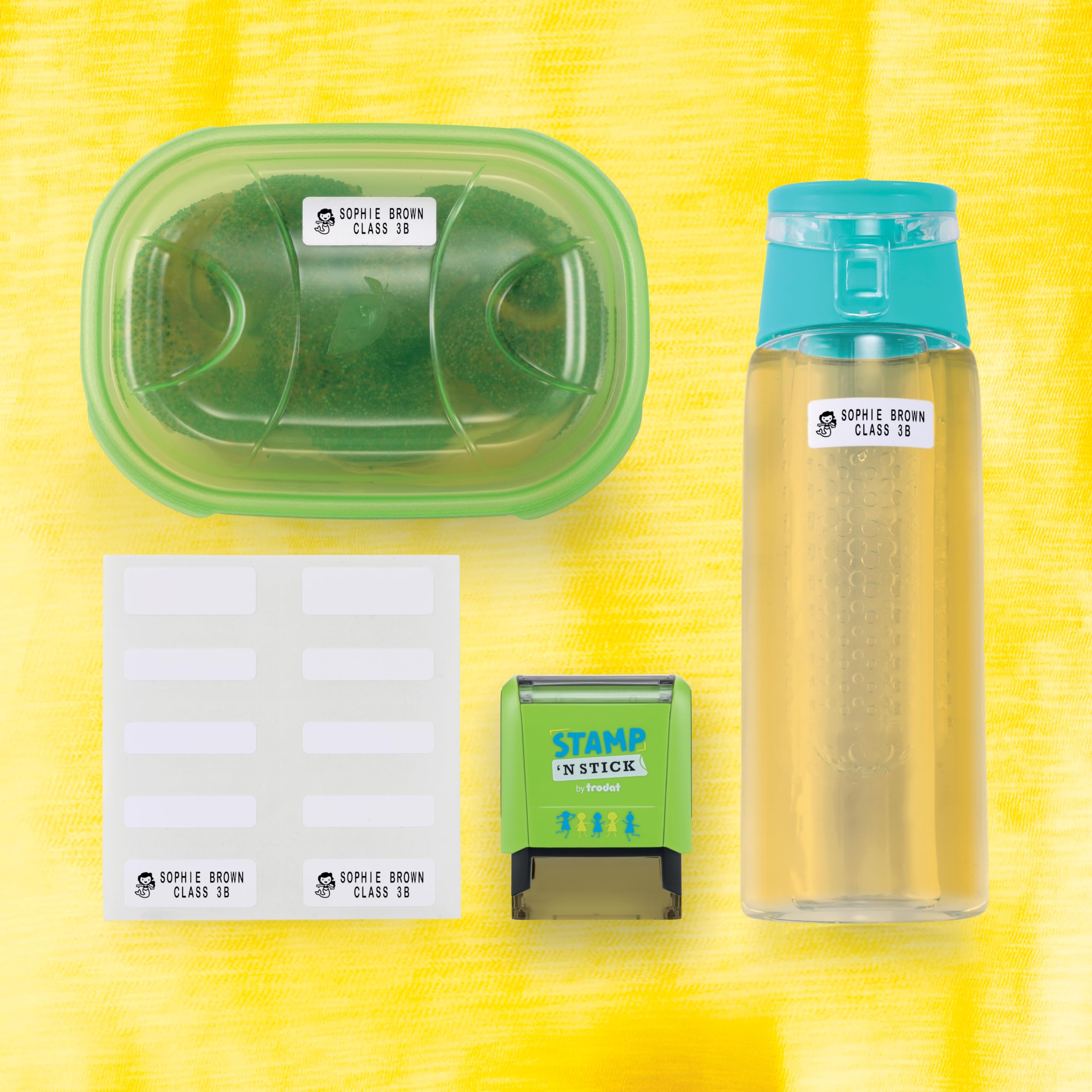Stamping on fabrics, paper, and cardboard for versatile labeling.