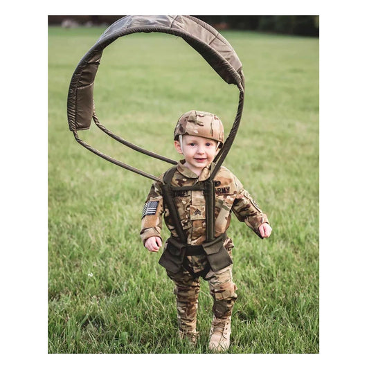 Trooper Kids Multicam Uniform Jacket back view, durable finish for outdoor activities