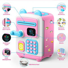 TROTK upgraded piggy bank abs-plastic-construction offers durable, safe storage.