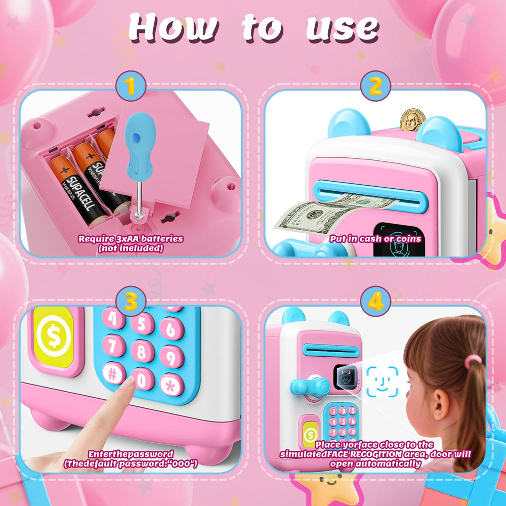 TROTK upgraded piggy bank automatic-money-scroll makes depositing notes feel effortless.