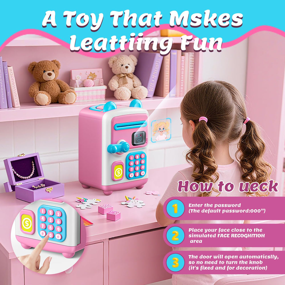 TROTK upgraded piggy bank decorative-stickers included personalize saving moments.