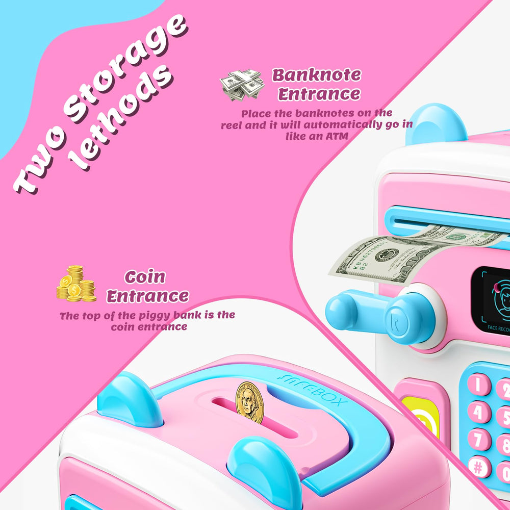TROTK upgraded piggy bank light-sounds-indicator provides fun feedback during saving.
