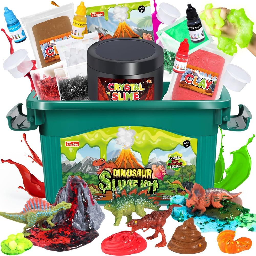Trubic Dinosaur Slime Kit crystal slime for creative STEM play and color exploration