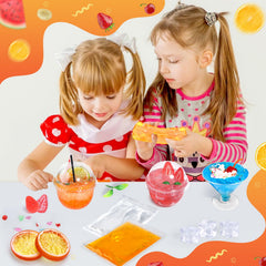 Trubic DIY Orange Crunchy Slime gift-ready kit for birthdays and classrooms.