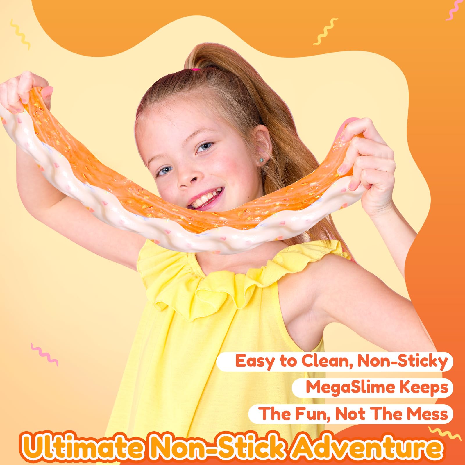 Trubic DIY Orange Crunchy Slime sealable cup keeps slime fresh.