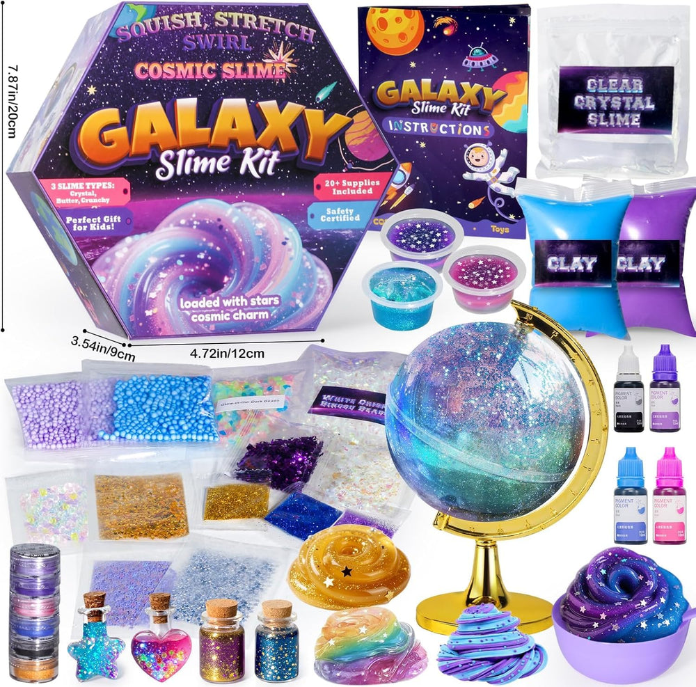 Trubic Galaxy Slime Kit clear crystal slime in a sleek container