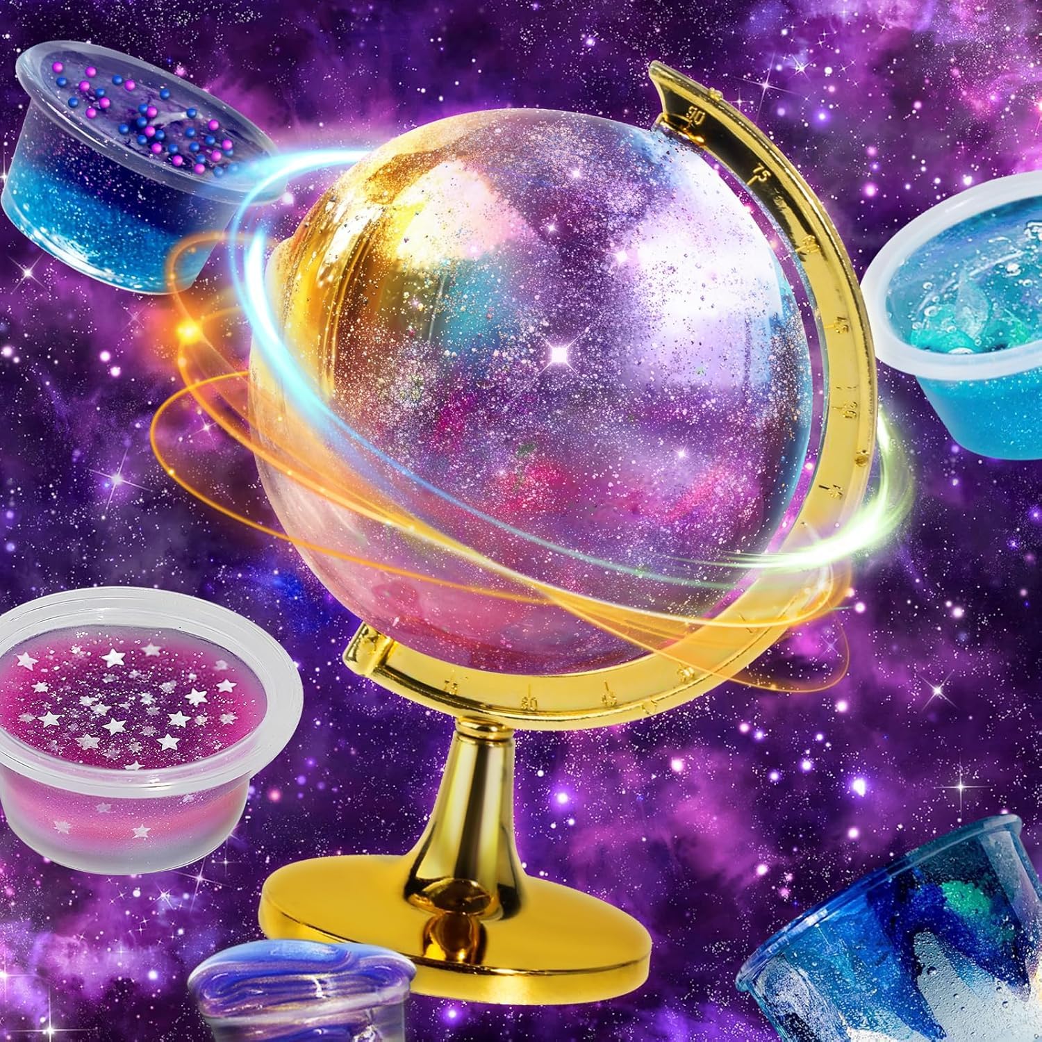 Trubic Galaxy Slime Kit potion bottles offer storage-friendly display for DIY slime