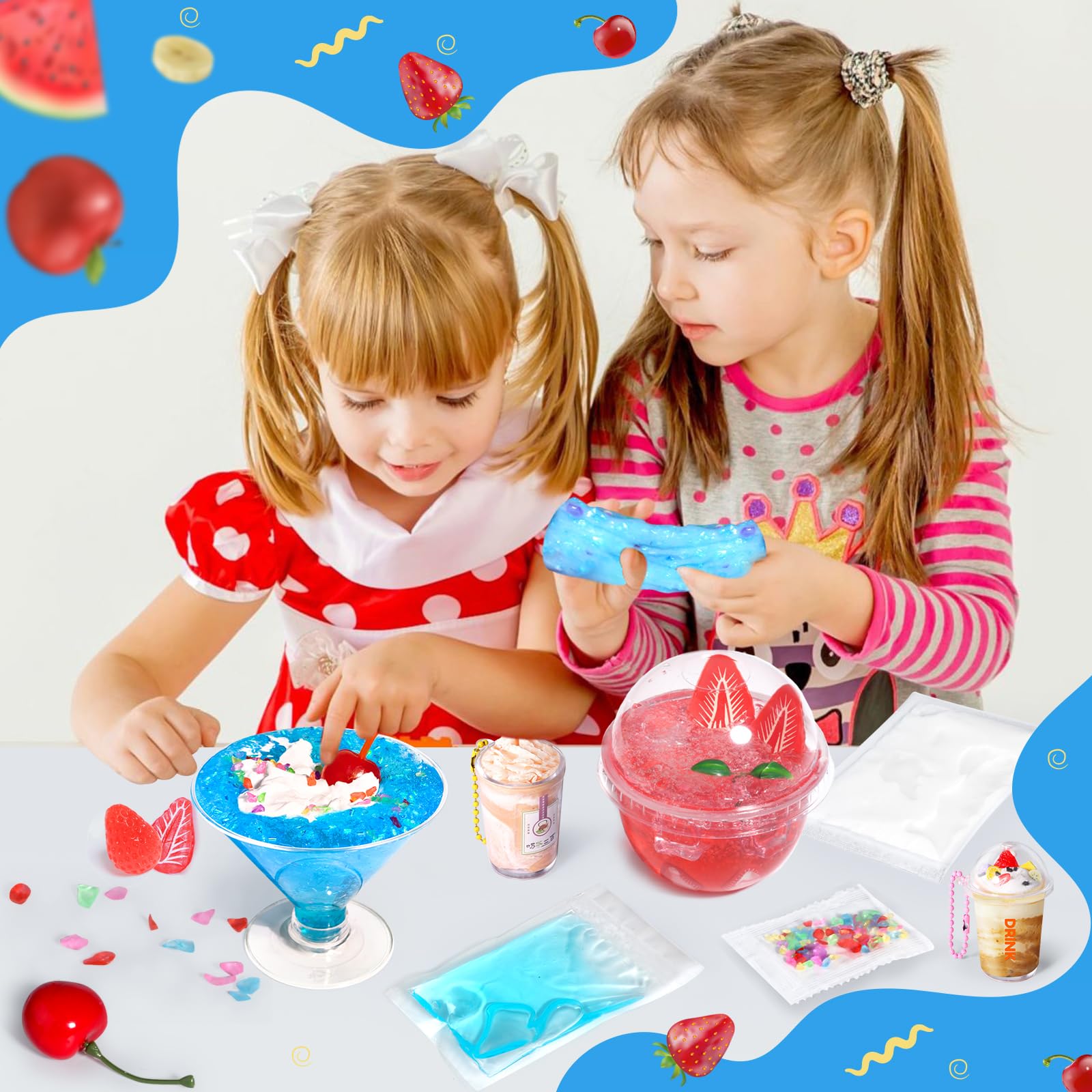Trubic Non-sticky Crystal Slime cleans up easily after play.