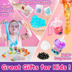 Trubic Slime Boba Tea Kit bead chains for cup customization.