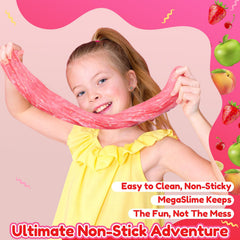 Trubic strawberry pink slime display with juice cups for DIY drink-inspired presentation.