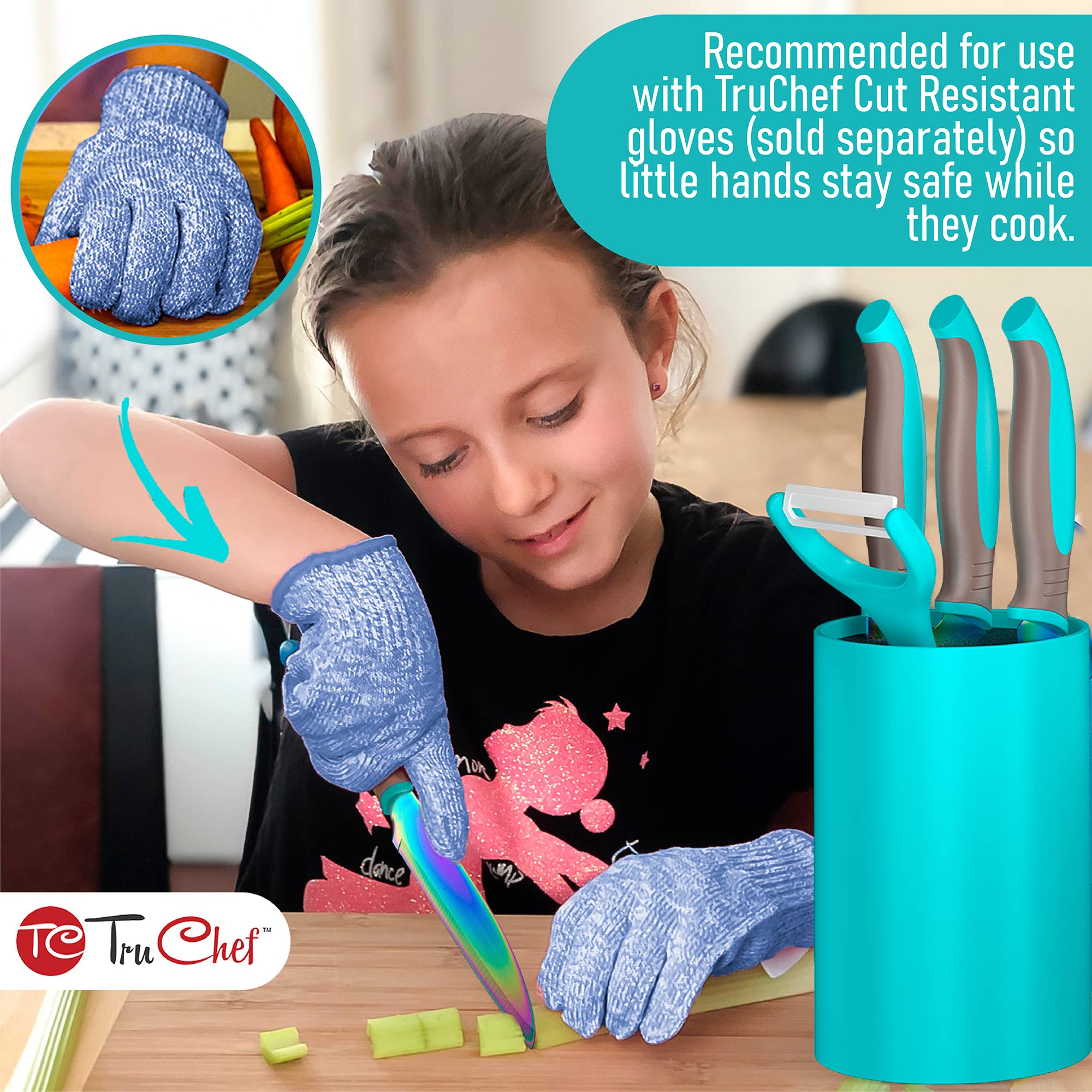 TruChef rounded tips for safer first cuts and confident practice