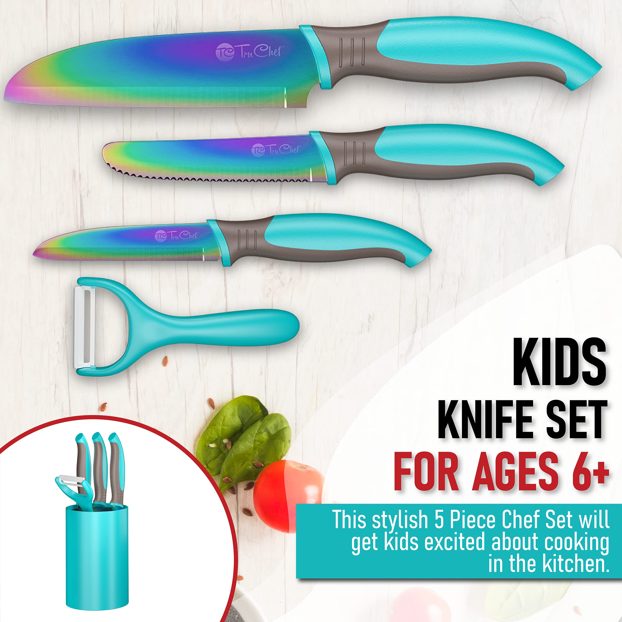 TruChef stainless-steel blades designed for durability and repeated use