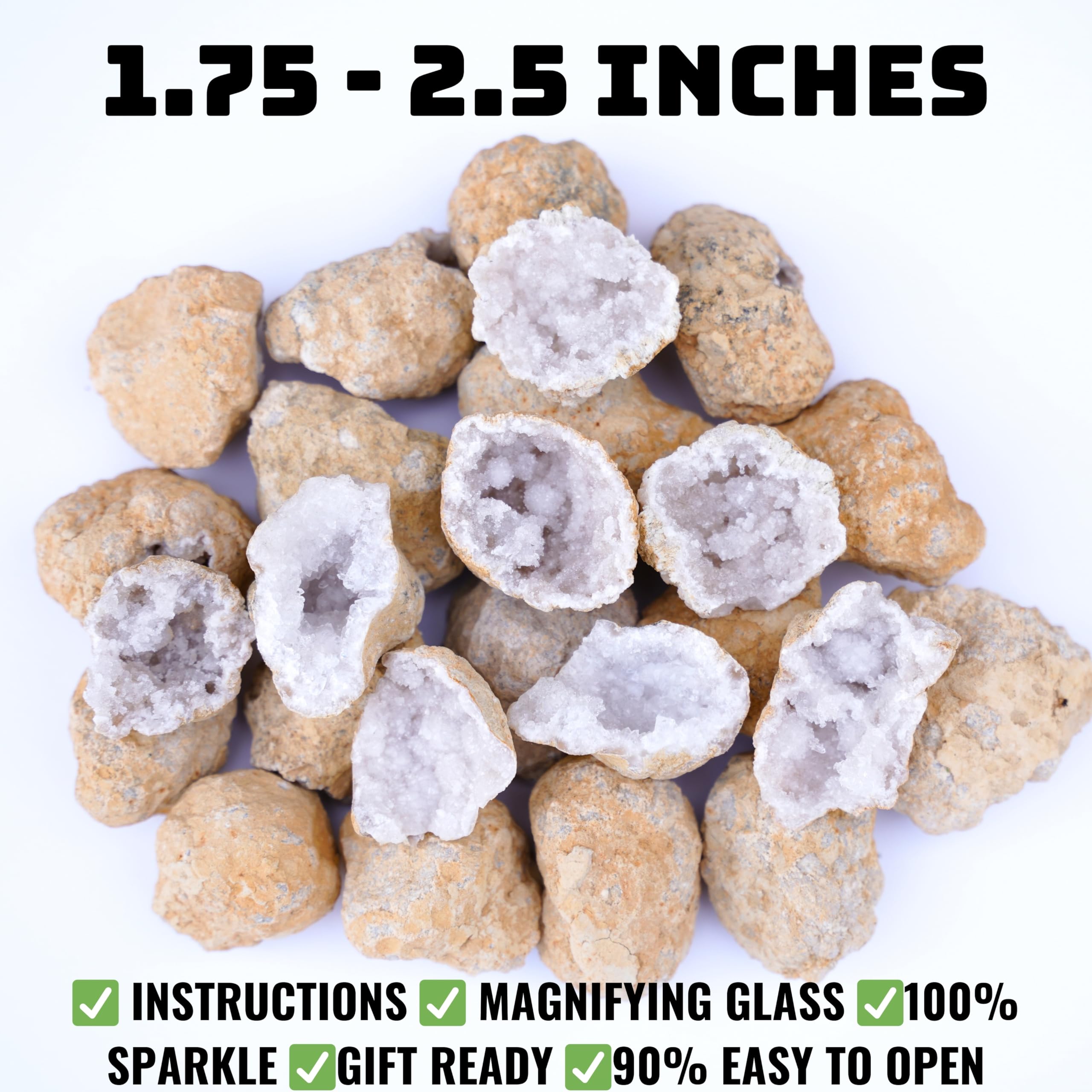 TruEnergy geodes discovery box top shows organized contents for classrooms.