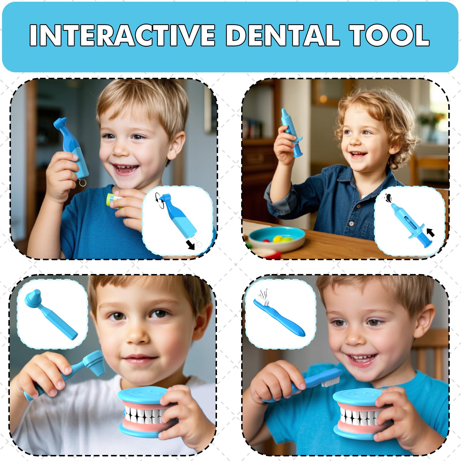 Trulloyoo dental retainer piece adds realistic detail for pretend checkups