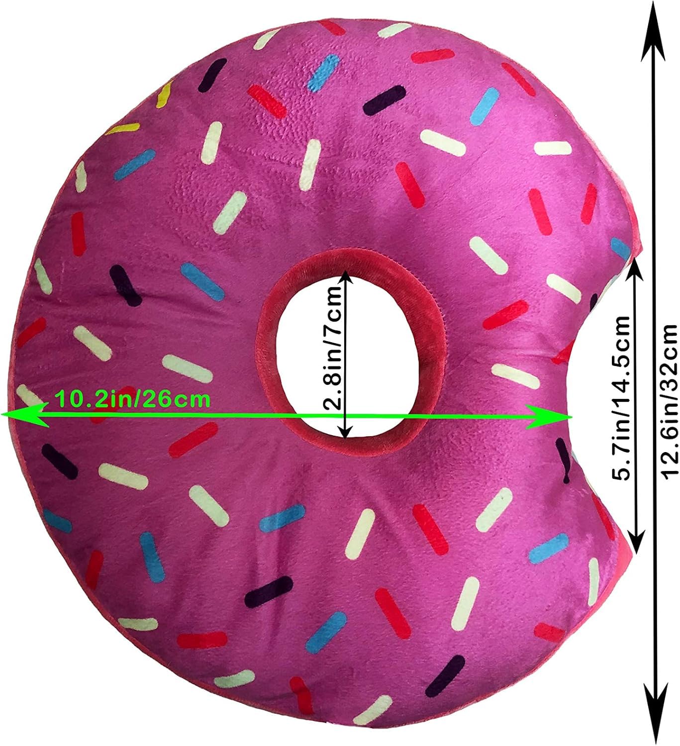 Close-up shot of TRUYOND donut pillow showing travel-friendly compact form.