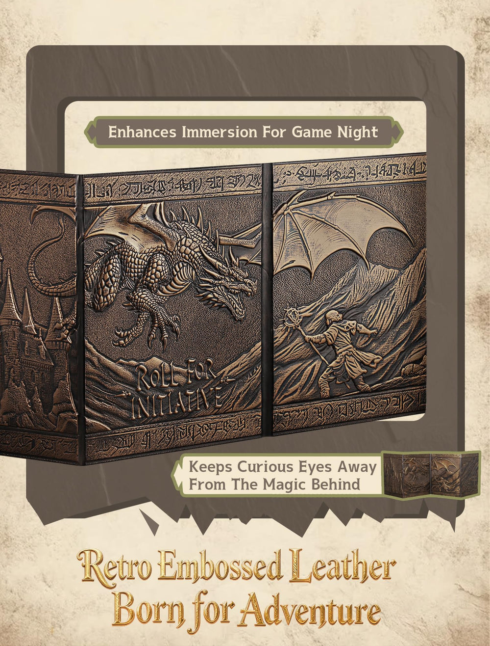 Trymaker DM Screen dual-layer backplate provides sturdy upright support during play