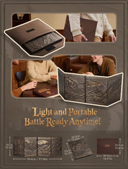 Trymaker DM Screen unfolded creates immersive battlefield setup for adventures