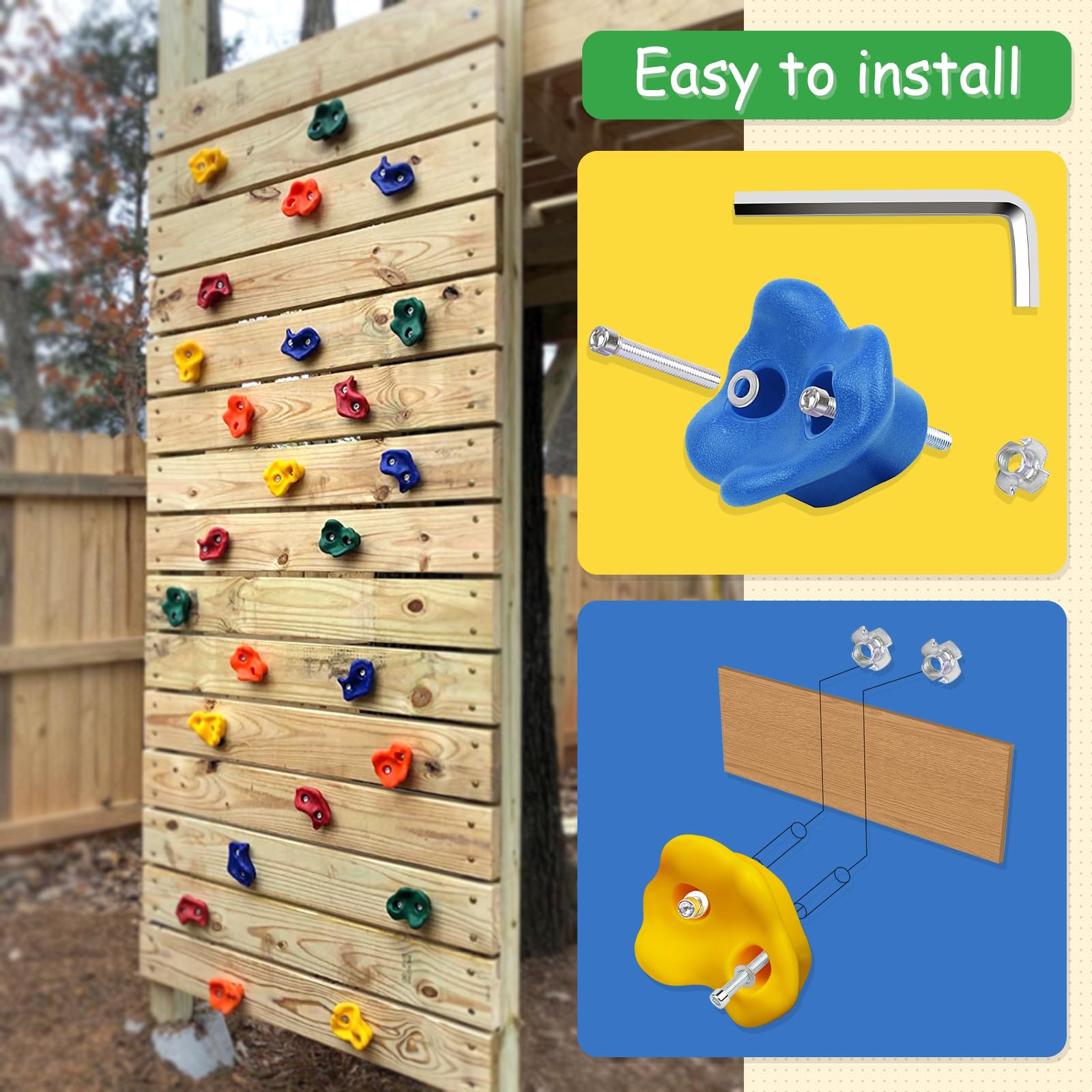 Trymaker easy-install kit with screws and wrench included for quick setup.