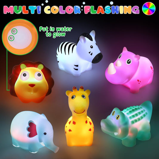 TSDATOWR glow-in-the-dark bath animals brighten bath time for curious kids