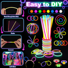 TSDATOWR neon glow sticks for after dark celebrations