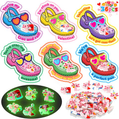 TSDATOWR axolotl shoe charm on valentines card adds playful surprise for kids