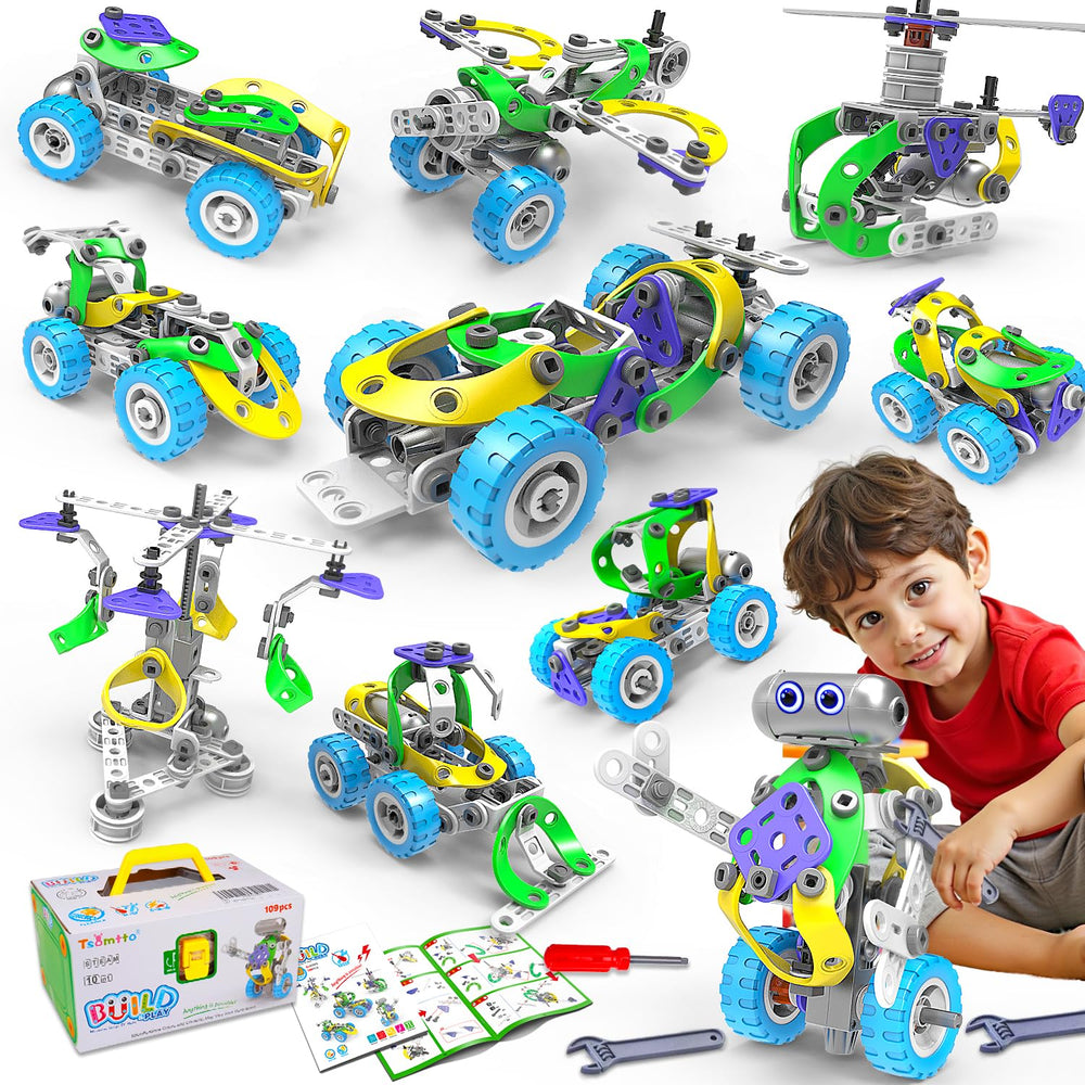 Tsomtto 10-in-1 Bulldozer model—hands-on play builds early engineering skills