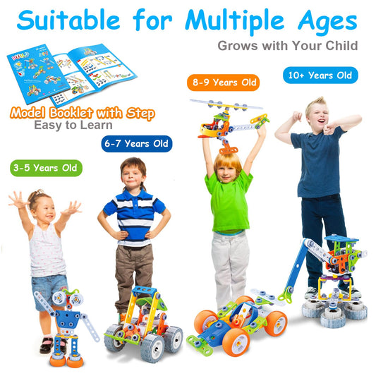 Tsomtto 10-in-1 crane model encourages teamwork and step-by-step problem solving.