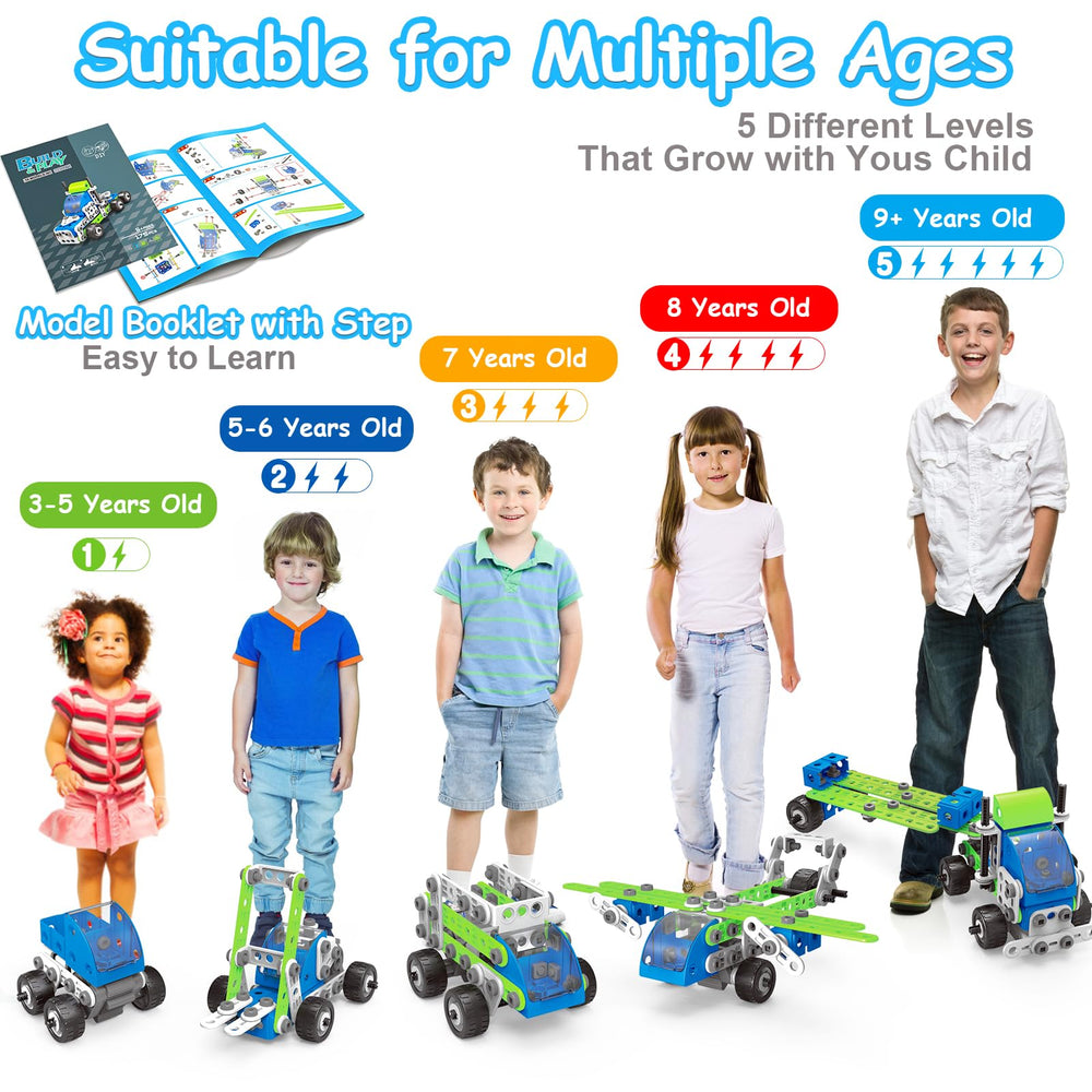Tsomtto 18-in-1 STEM toy forklift model in action encouraging hands-on learning