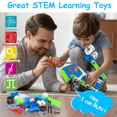 Tsomtto 18-in-1 STEM toy plane model shows clear parts and instructions