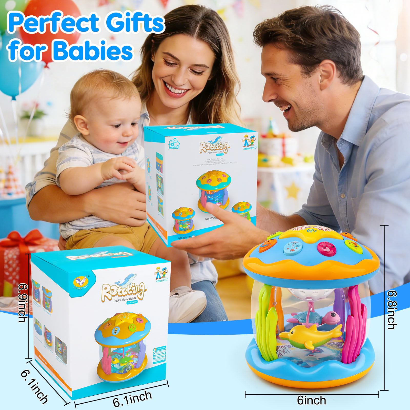 Tsomtto aquarium-themed toy with tactile surfaces for curious infants