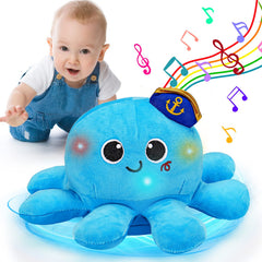Tsomtto baby octopus crawling toy with lights supports tummy time and movement