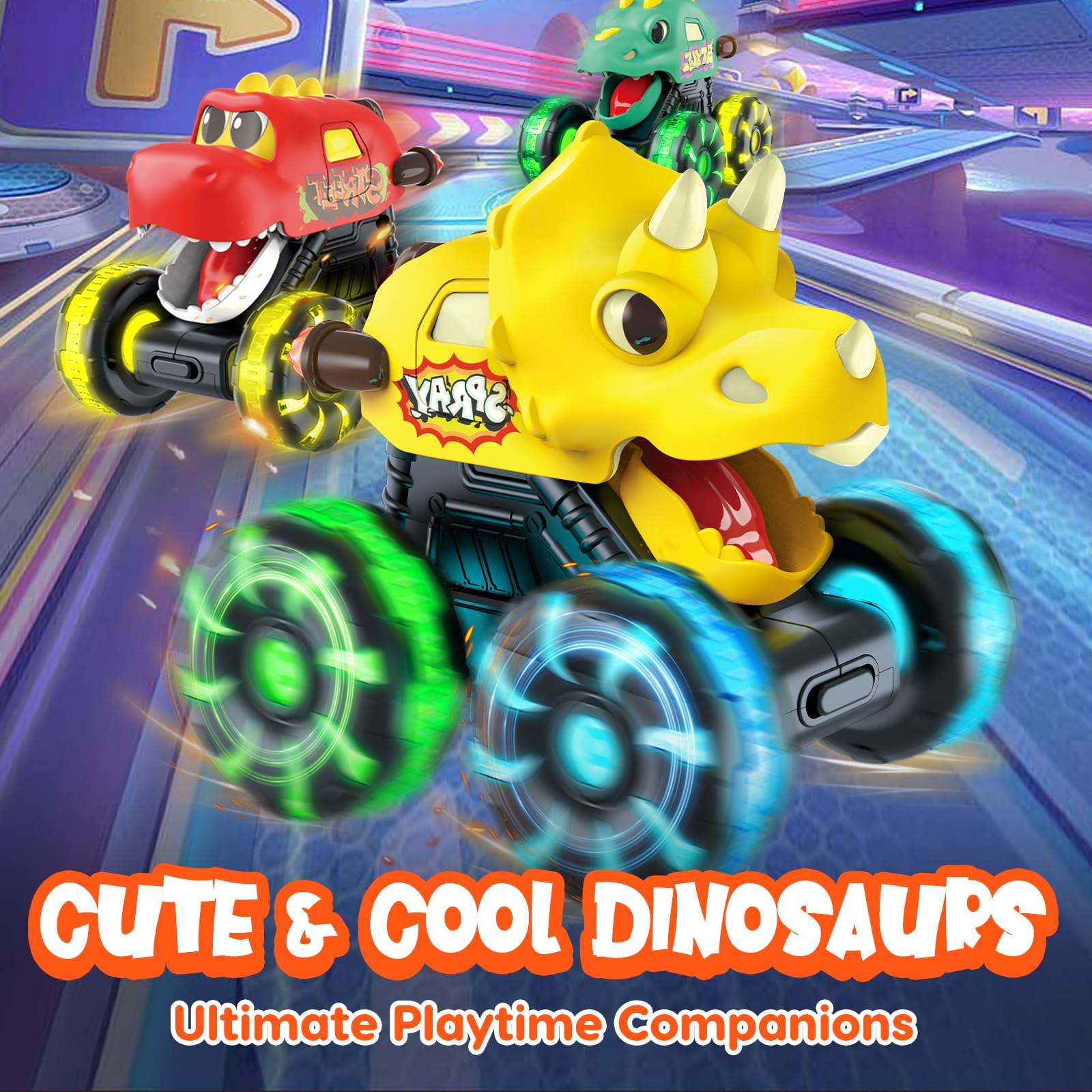 Tsomtto Monster Truck colorful graphics spark sensory-friendly exploration