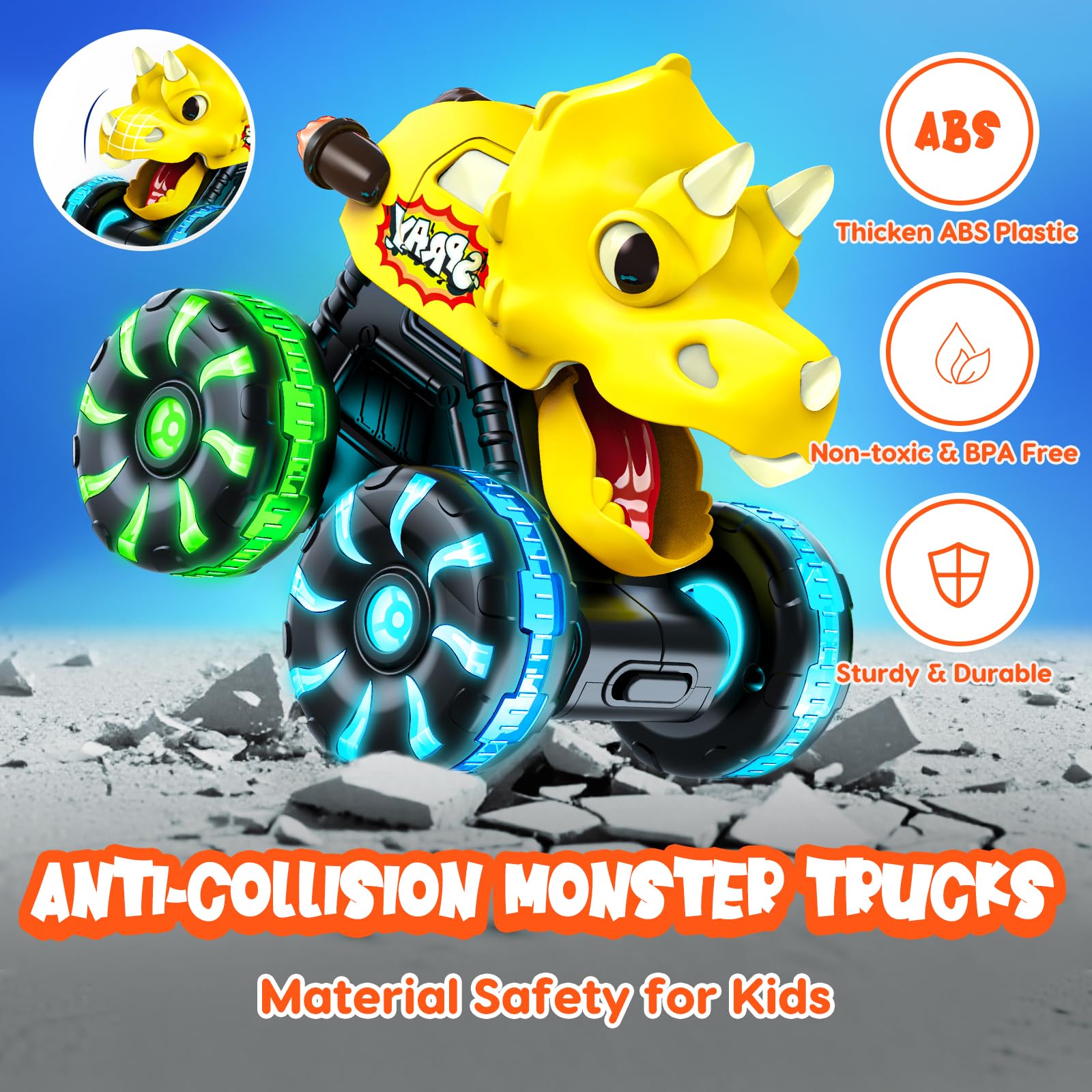 Tsomtto Monster Truck mouth chomping motion adds realism to storytime adventures