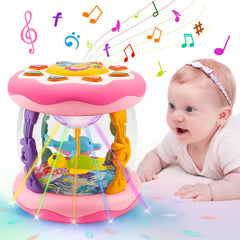Tsomtto ocean projector with rotating dolphins for baby's visual delight.