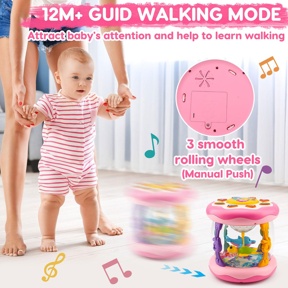 Tsomtto adjustable volume music button supports safe listening for babies.