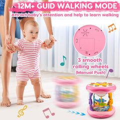 Tsomtto adjustable volume music button supports safe listening for babies.