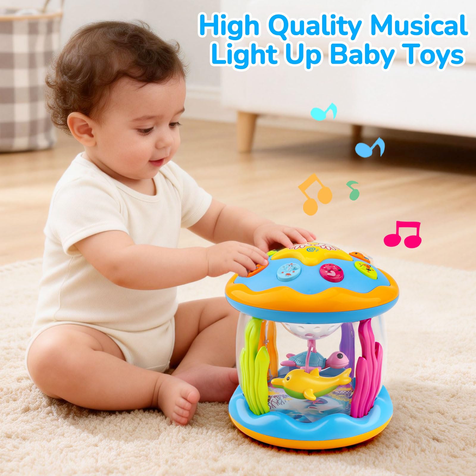 Tsomtto walking-wheel toy encourages standing and stepping with engaging sounds