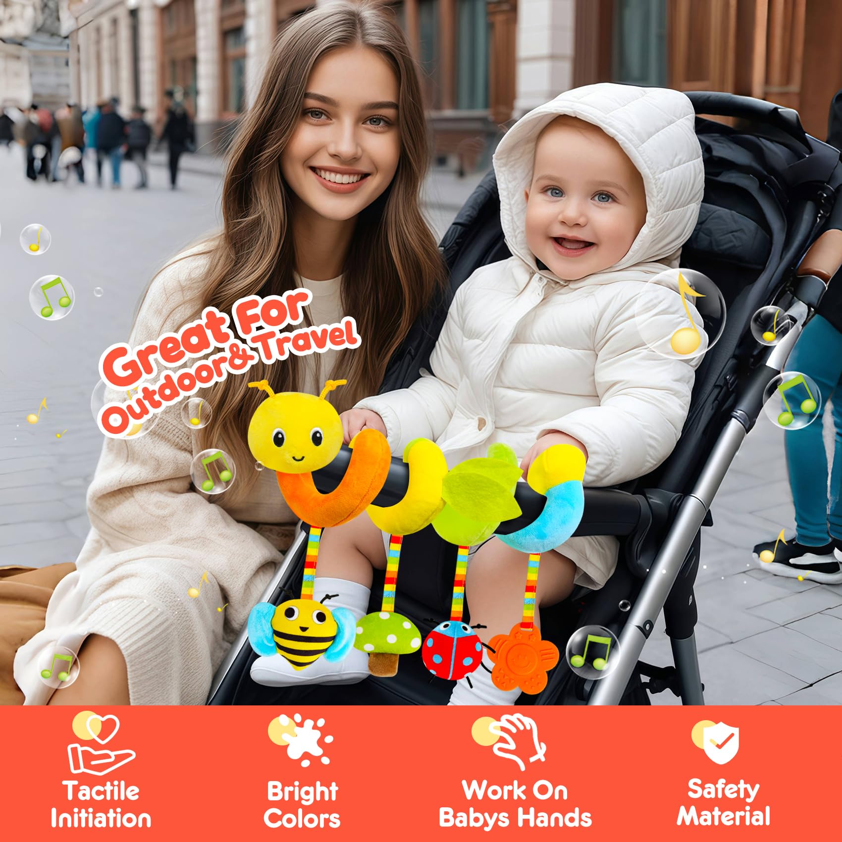 TSYAN newborn gift set featuring cozy car seat toys for babies