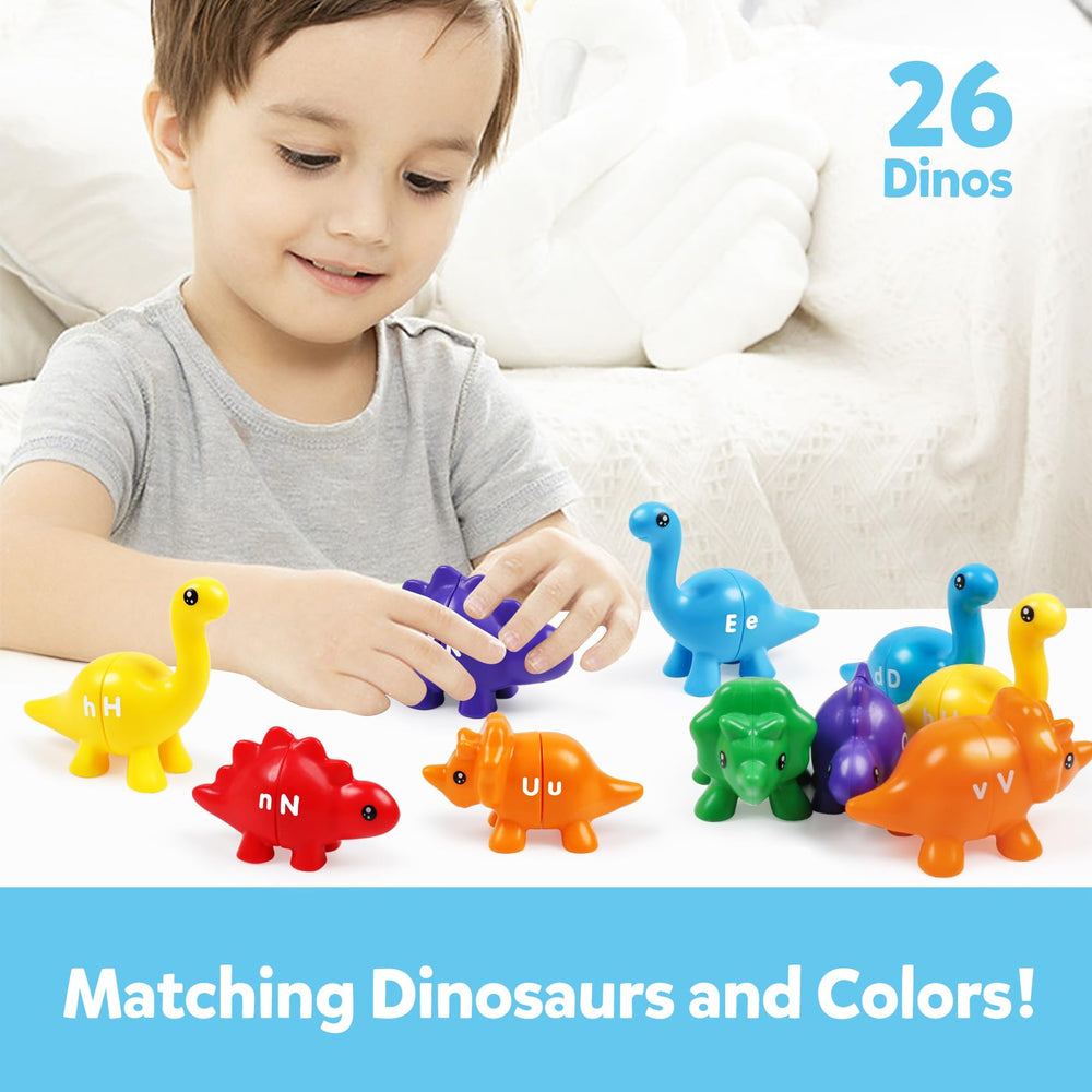 TSYAN dinosaur letter sort game supports uppercase and lowercase practice.
