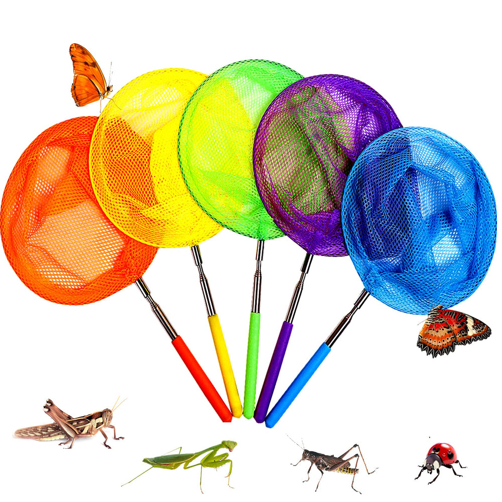 TSYAN kids telescopic butterfly net extendable to 34 inches for easy outdoor insect catching.