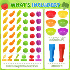 TSYAN rainbow vegetables encouraging color recognition through hands-on play.
