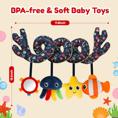 TSYAN ocean-themed plush engages visual tracking with bright colors.