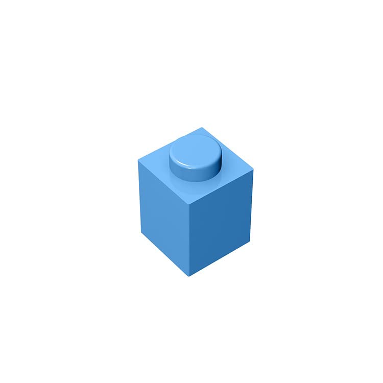TTEHGB TOY classic 1x1 light blue brick for versatile, compatible building projects.