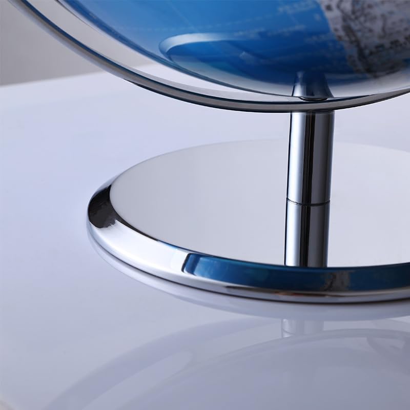 TTKTK World Globe on a sleek steel stand enhances classroom and bookshelf displays