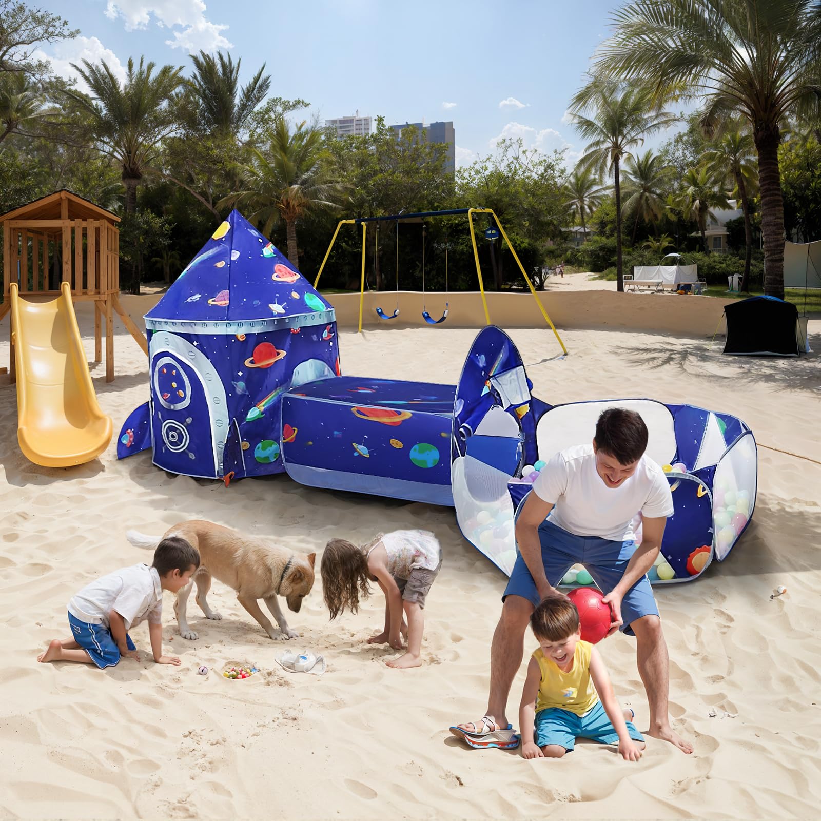 TTLOJ crawl tunnel providing a safe, breathable passage for kids.