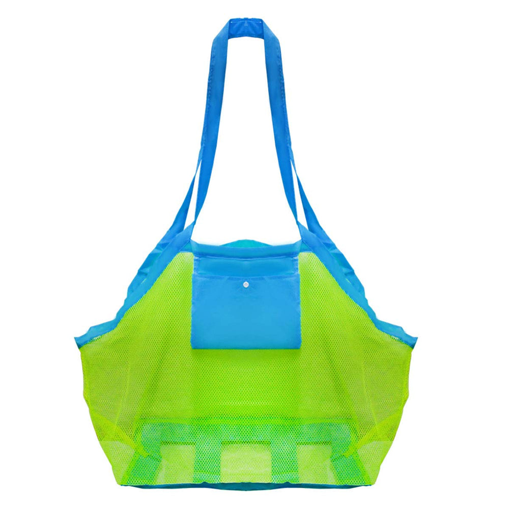 TTSAM mesh beach bag extra large showing spacious interior for sand-free storage.