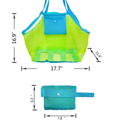 TTSAM wide-open top design for quick access to toys, towels, and shells.