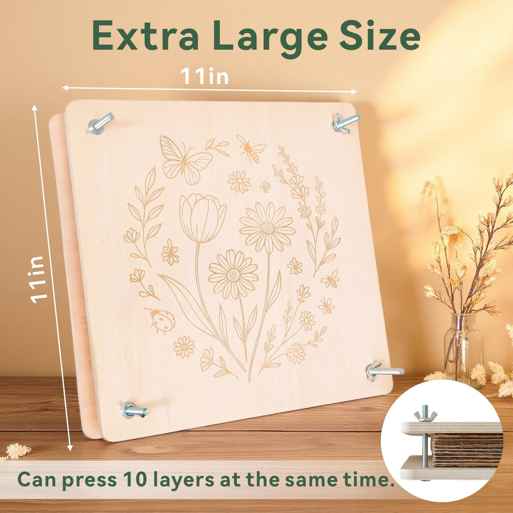 TTUGTTUG 10-layer press assembly enabling even drying across petals.