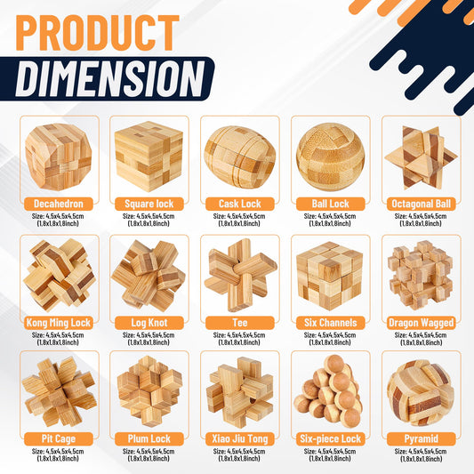 Tuauoe 3D brain teaser assembly highlights solvable challenges that sharpen logic skills.