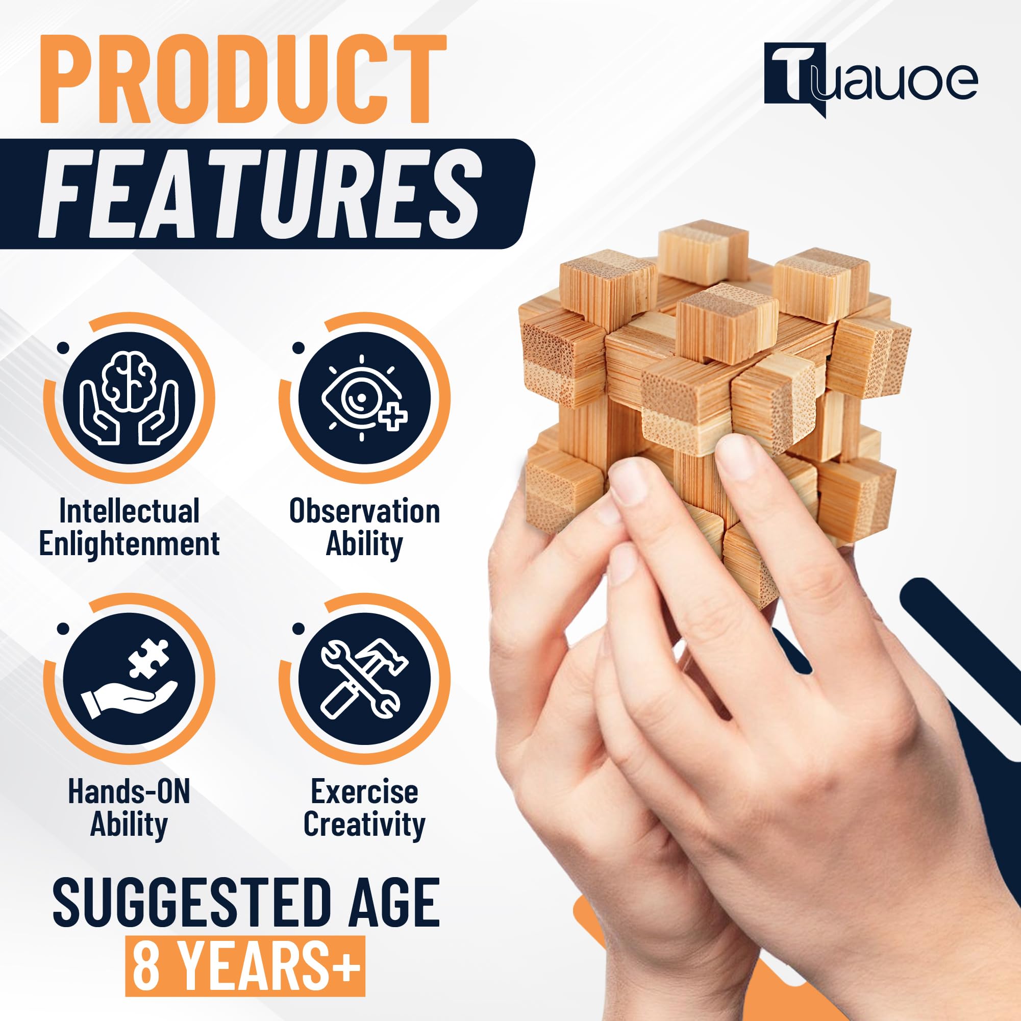 Tuauoe detailed woodcraft puzzle shows high-quality craftsmanship for elegant home decor.